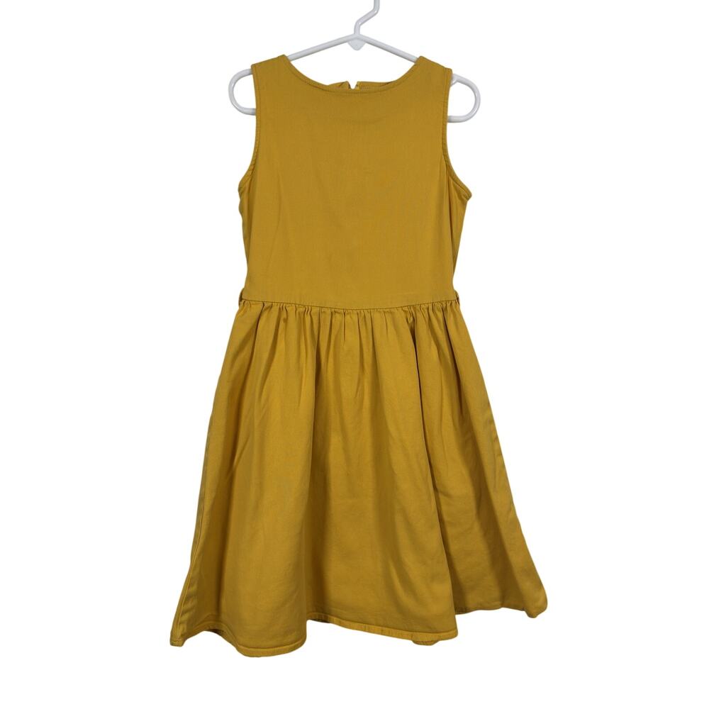 Lindy Bop Dress Kids 9-10 Years Yellow Sleeveless Lined Cotton Knee Length